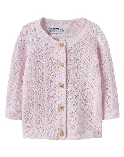 Name it - NBFJenny Strickcardigan - Cradle Pink